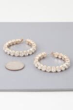 Geometric Rhinestone Cut Hoop Earrings