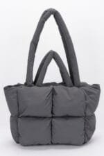Nylon Quilted Padded Tote Bag