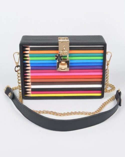 Pencil Case With Key And Lock Clutch