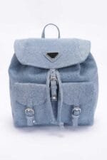 Denim Double Pocket Front Backpack
