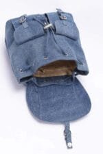Denim Double Pocket Front Backpack