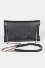 Faux Leather Small Envelope Clutch