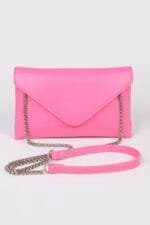 Faux Leather Small Envelope Clutch