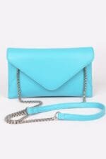 Faux Leather Small Envelope Clutch