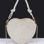 Rhinestone Heart Shape Clutch