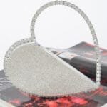 Clear Heart Shaped Bag – Rhinestone Evening Clutch