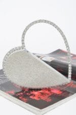 Clear Heart Shaped Bag – Rhinestone Evening Clutch