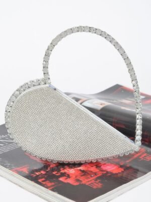 Clear Heart Shaped Bag – Rhinestone Evening Clutch