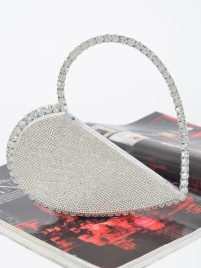 Clear Heart Shaped Bag – Rhinestone Evening Clutch