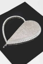 Clear Heart Shaped Bag – Rhinestone Evening Clutch