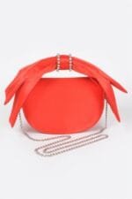 Oversized Bow Handle Satin Crossbody Bag