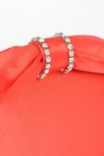 Oversized Bow Handle Satin Crossbody Bag