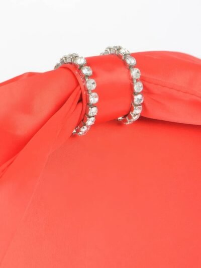 Oversized Bow Handle Satin Crossbody Bag Oversized Bow Handle Satin Crossbody Bag
