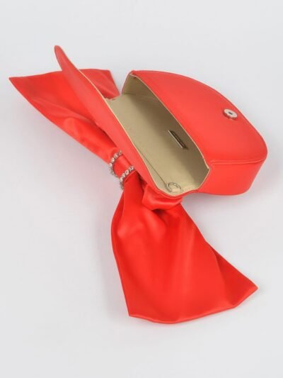 Oversized Bow Handle Satin Crossbody Bag Oversized Bow Handle Satin Crossbody Bag