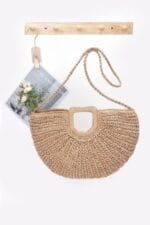 Faux Straw Handmade Handle Bag