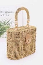 Braided Cotton Box Top Handle Bag