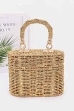 Braided Cotton Box Top Handle Bag