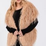 Faux Fur Pull Through Shawl