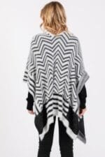 Fuzzy Chevron Pattern Ruana