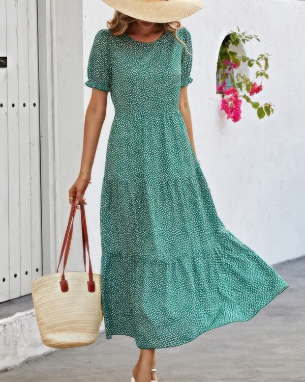 Animal Print Color Block Ruched Fit Dress