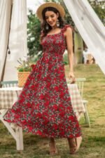 Sleeveless Floral Low Neck Max Dress - Image 5