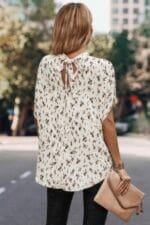 Leopard Open Back Knot Drop Top