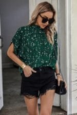 Leopard Open Back Knot Drop Top