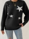 Star Print Knit Lose Fit Sweater