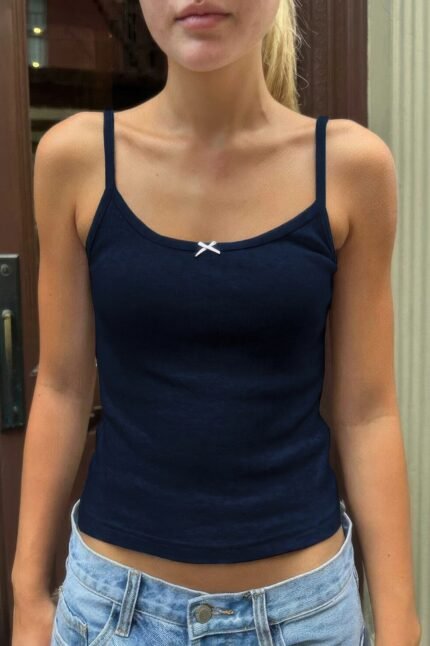 Solid Sleeveless Fit Low Back Tank Tee