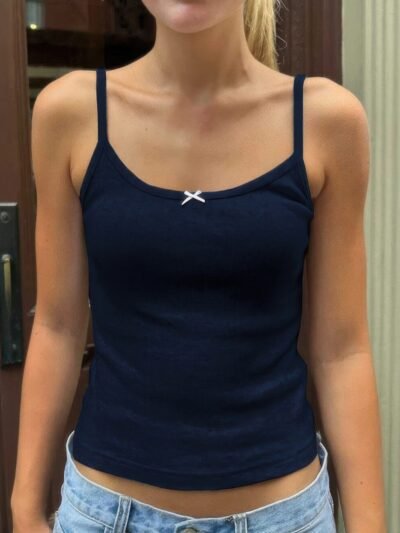 Solid Sleeveless Fit Low Back Tank Tee