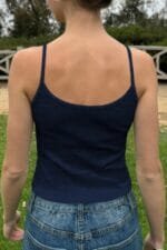 Solid Sleeveless Fit Low Back Tank Tee