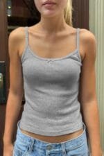 Solid Sleeveless Fit Low Back Tank Tee