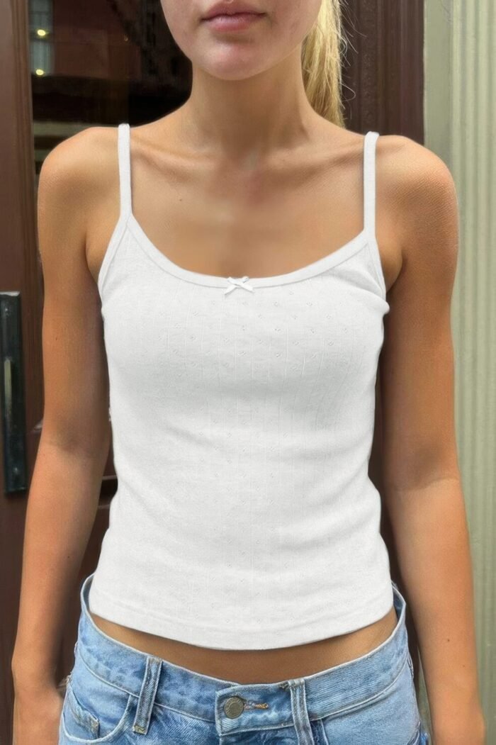 Solid Sleeveless Fit Low Back Tank Tee - Image 10