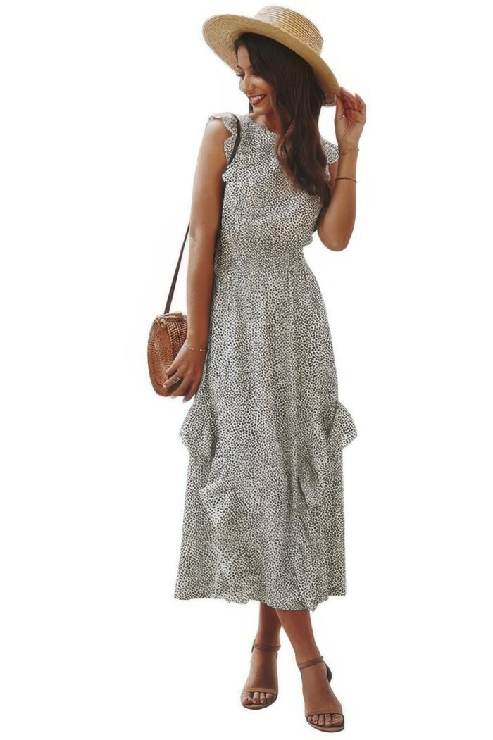 Sleeveless Ruffled Long Dress - Image 2