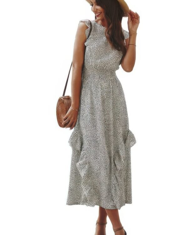Sleeveless Ruffled Long Dress