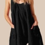 Solid A Line Pockets Low Back Knot Midi Dress