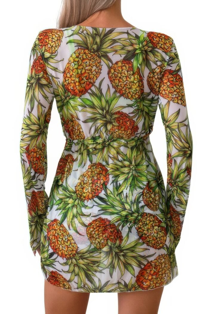 Three Piece Push Up High Waisted Kimono Swimsuit - Image 8