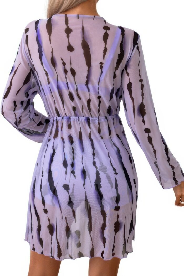 Three Piece Push Up High Waisted Kimono Swimsuit - Image 12