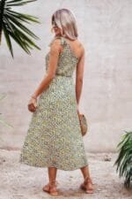One Shoulder Sleeveless Maxi Dress