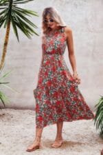 One Shoulder Sleeveless Maxi Dress