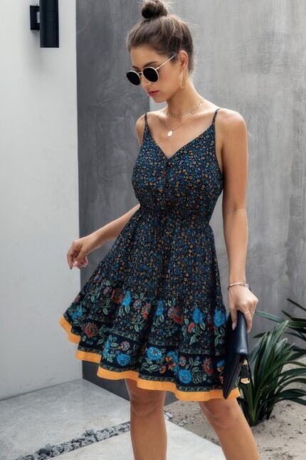 Floral Printed Mini Dress