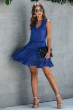 Sleeveless Drawstring Mini Dress