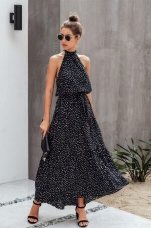 Halter Neck Polka Dot Swing Dress Halter Neck Polka Dot Swing Dress