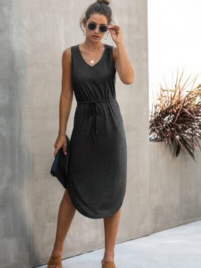 V Neck Sleeveless Tank Dress