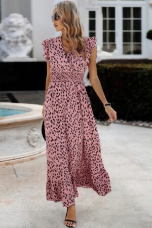 Sleeveless Wrap Dress – Bold Leopard Flattering