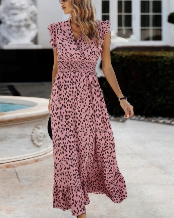 Sleeveless Wrap Dress – Bold Leopard Flattering