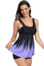 Low Back Solid Two Pieces Ruffle Swimsuits