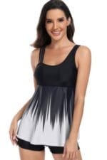 Low Back Solid Two Pieces Ruffle Swimsuits