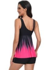 Low Back Solid Two Pieces Ruffle Swimsuits