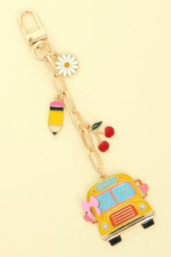 School Day Thme Bag Charm Keychain